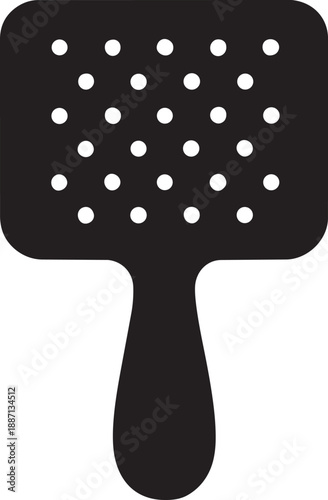 Pet slicker brush grooming tool icon vector