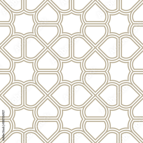 Seamless geometric pattern. Modern background with shaped tiles.