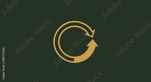 Circular Motion Symbol With Arrows Representing Concepts Of Renewal And Evolution