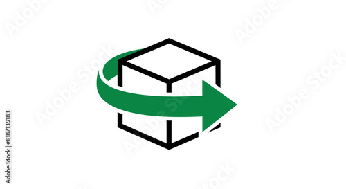 Conceptual Representation Of Rotation And Transformation Illustrated Within Simple Design