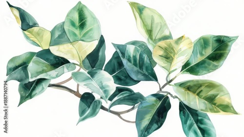 Video A close-up view of a plant with bright green leaves