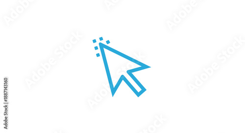 Digital Computer Arrow Icon Design for Technology and Visual Communication Assets