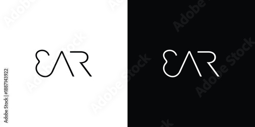 Unique and modern the ear logo design