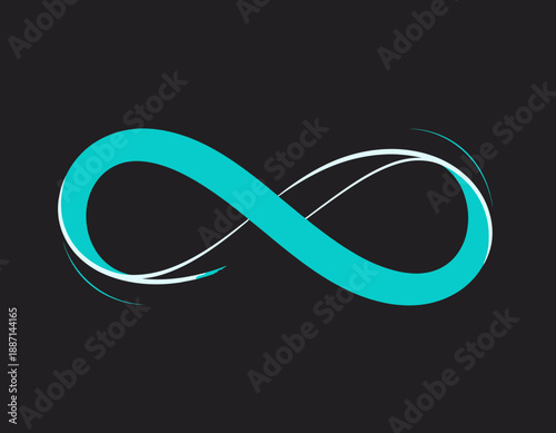 Dynamic Infinity Symbol Elegant Loop Creative Flow Perpetual Motion Graphic Element