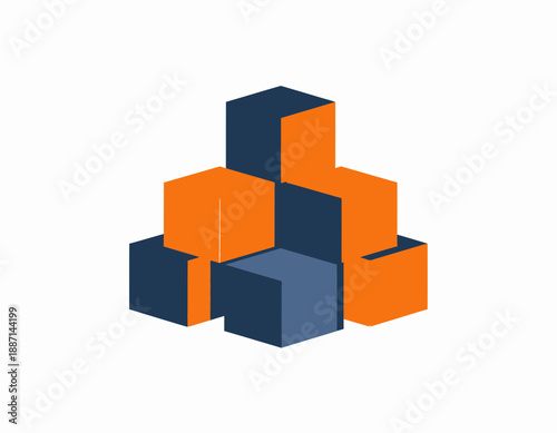 Dynamic Interlock Construct Symbolizing Innovation Interconnectedness And Growth