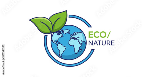 Eco-Friendly Earth: A Vivid Illustration of Environmental Conservation and Nature's Harmony