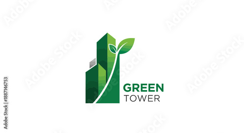 Eco-Friendly Tower Design Illustrating Sustainable Architecture and Verdant Development