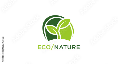 Eco Friendly Nature Logo Design Concept Illustrating Growth And Environmental Harmony