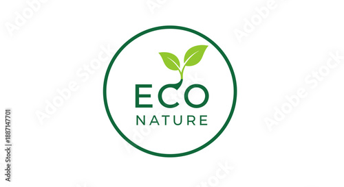 Eco Nature Logo Presenting Environmental Sustainability and Conservation Ideas