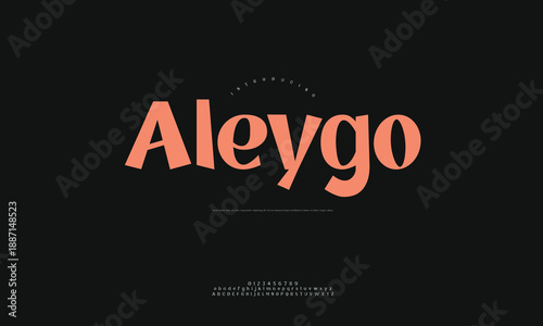 Elegant Aleygo Regular Font Vector Illustration with Graceful Lines for Sophisticated Branding and Creative Design