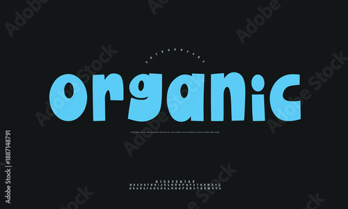 Organic Hand-Drawn Font Vector Illustration with Natural Textured Lines for Eco-Friendly Branding and Artistic Design