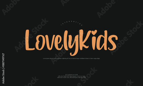 Lovely Kids Playful and Cute Display Font Vector Illustration for Children's Books, Products, and Educational Materials