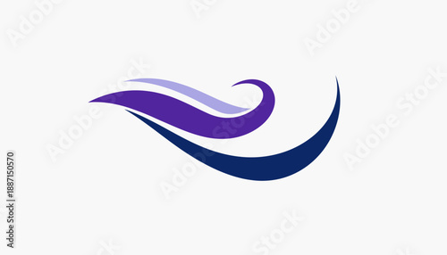 Free Download Elegant Abstract Wave Design Featuring Purple And Blue Curved Lines On White - GFXLoad