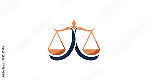 Elegant Law Scales Logo Representing Justice, Fairness And Legal Concepts With Style
