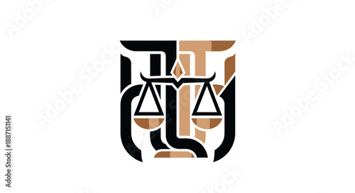 Elegant Legal Firm Logo Design With Balance Symbols and Sophisticated Aesthetics