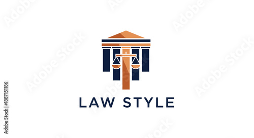 Elegant Legal Identity Emblem Illustrating Fairness Justice And Modern Law Practice