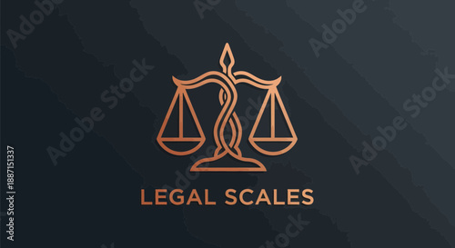 Elegant Legal Scales Logo Conceptualizing Justice, Law, And Professionalism