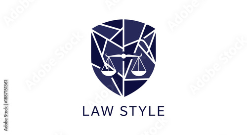 Elegant Legal Shield Logo Representing Balance, Justice, And Modern Law Practices
