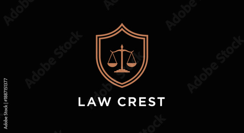 Elegant Legal Shield Representing Justice, Law, And Professionalism Beautifully Displayed
