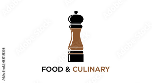 Elegant Pepper Mill Illustration For Culinary Businesses And Food Related Designs