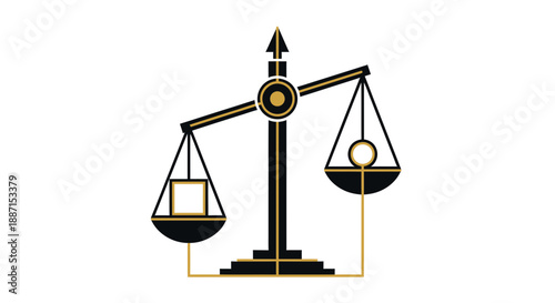 Equilibrium Scales: A Striking Illustration of Law, Balance, and Geometric Precision