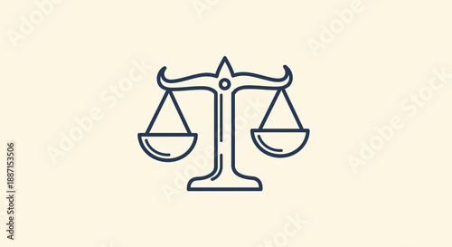 Equilibrium Symbol Represents Justice, Balance, Fairness, Morality, and Legal Matters