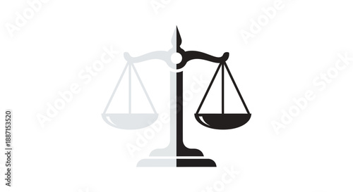 Equilibrium Symbolizing Justice and Fairness, Balancing the Scales of Judgement