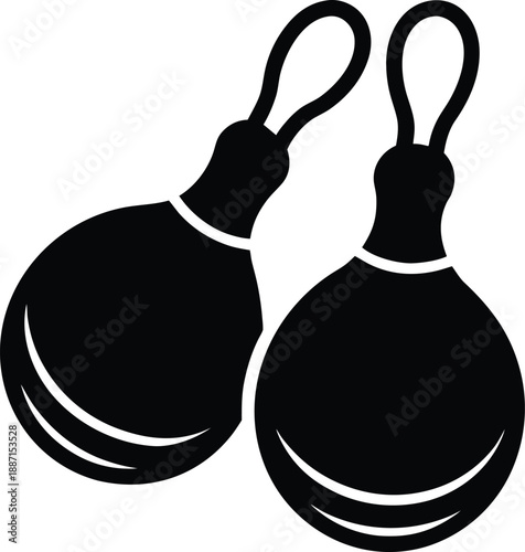 Castanets silhouette vector art illustration and minimal black and white design