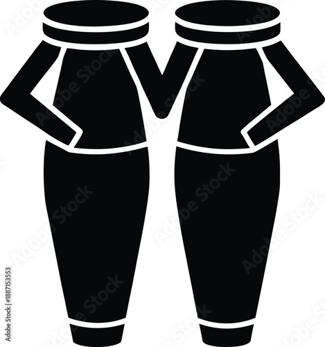 Conga silhouette vector art illustration and minimal black and white design