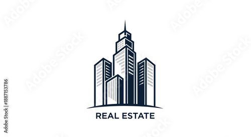 Elegant Skyscraper Design Depicting Property Development and Commercial Real Estate