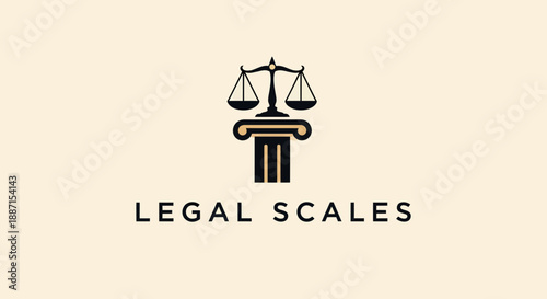 Elegant Vector Illustration of Justice Symbols Displaying Scales of Law and Order
