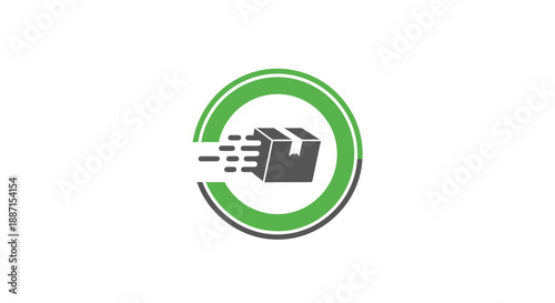 Express Shipping Delivery Icon Representing Fast Logistics and Worldwide Transportation