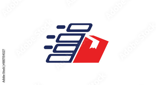 Express Shipping Delivery Logo Representing Rapid Package Transportation Services Perfectly