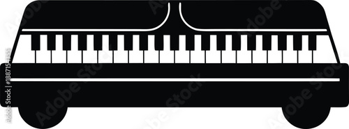 Santoor silhouette vector art illustration and minimal black and white design
