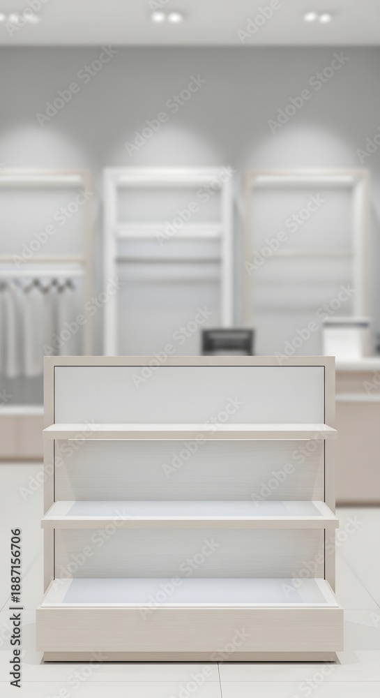 Fototapeta premium Empty Retail Display Shelves