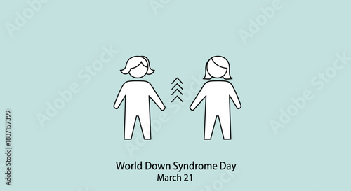 World Down Syndrome Day awareness graphic with people icons