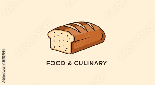 Fresh Loaf Of Bread Culinary Illustration For Gourmet Food And Cooking Content Creation