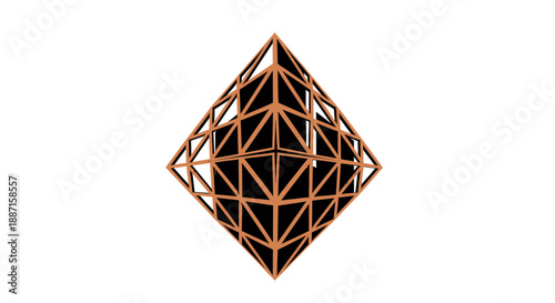 Geometric Diamond Composition with Triangular Structure and Minimalist Abstract Design