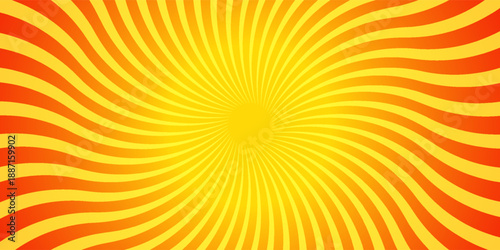 Orange gradient ray burst background vector design