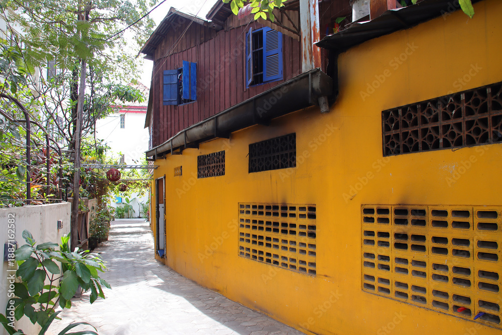 Obraz premium habitation buildings in siem reap in cambodia