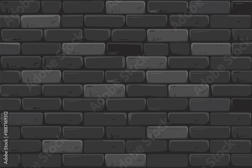 Seamless Dark Grey Brick Wall Texture, urban texture background concept