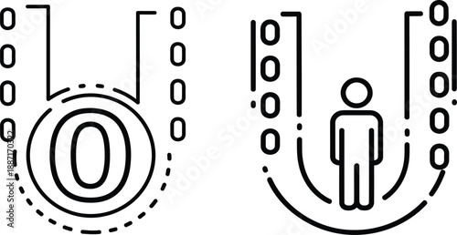 Magnetic field lines around a coil and a current carrying conductor