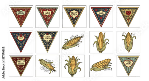 Vintage patch badges with various designs and colors for collection