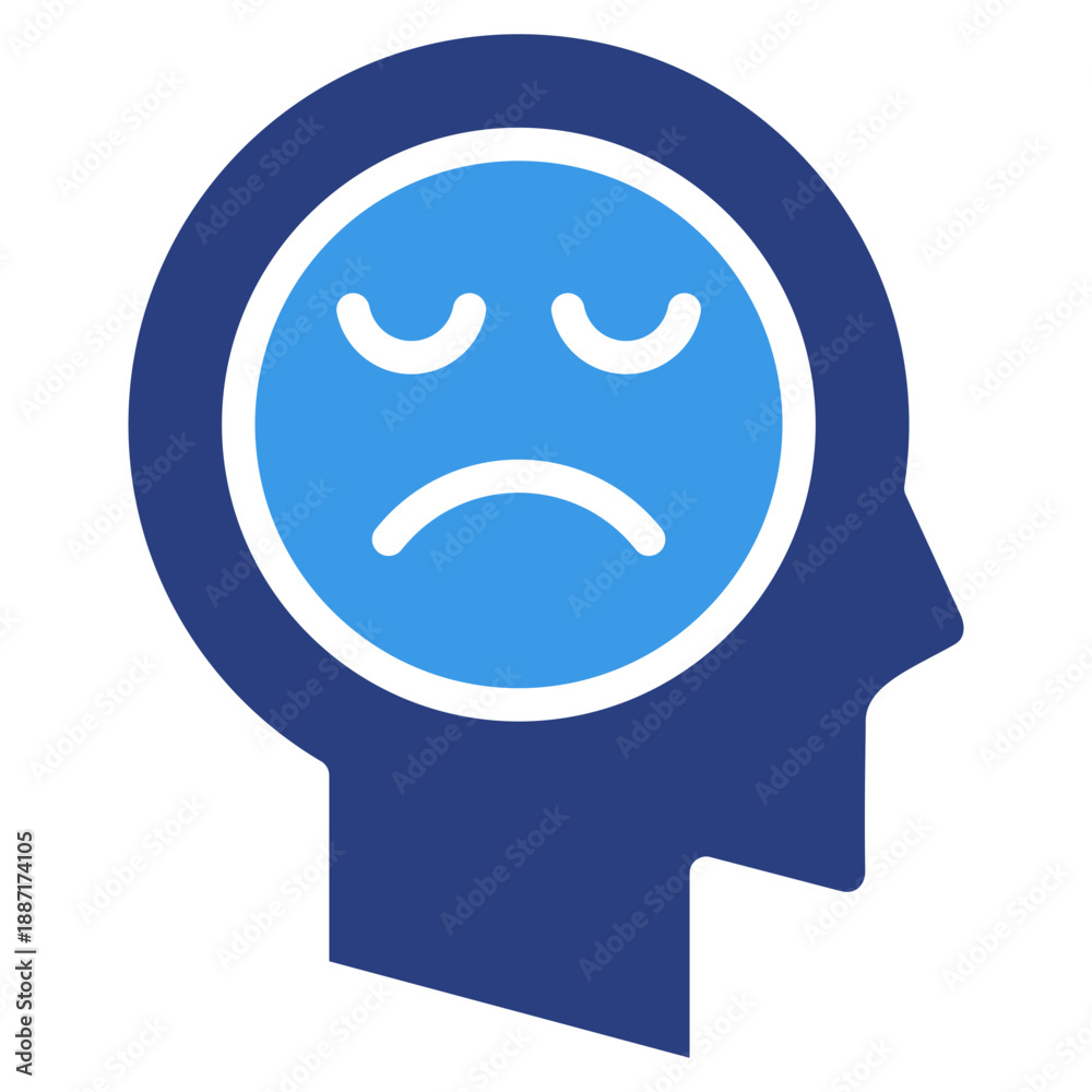 Obraz premium Depression Icon Element For Design