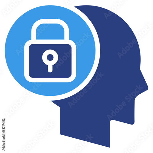 Closed Mind  Icon Element For Design