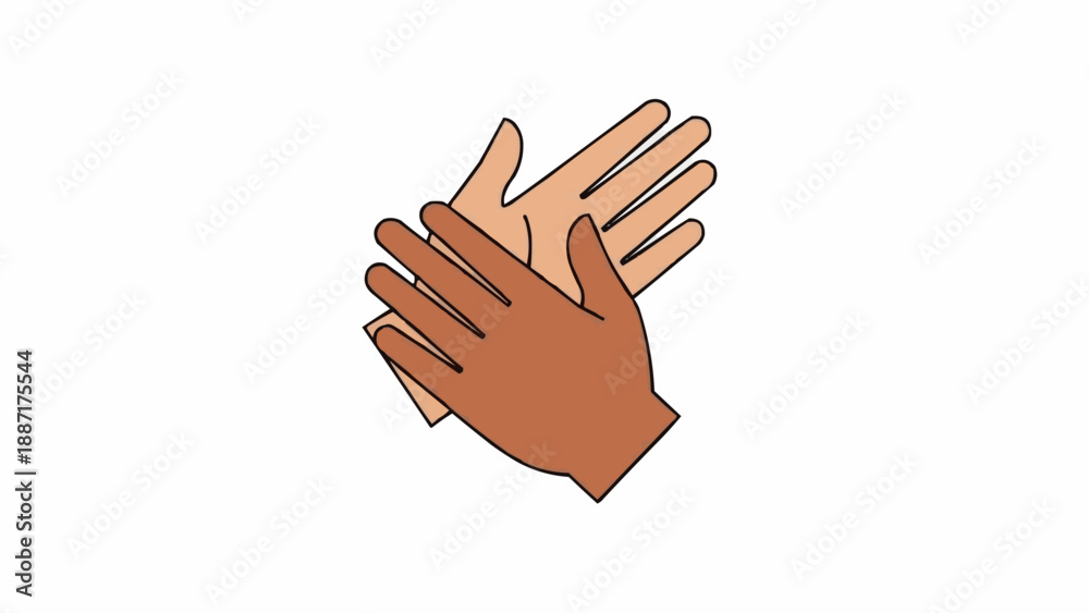 Fototapeta premium Diverse hands touching each other.
