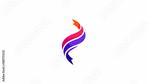 Colorful Abstract Logo Design Element Swirling.