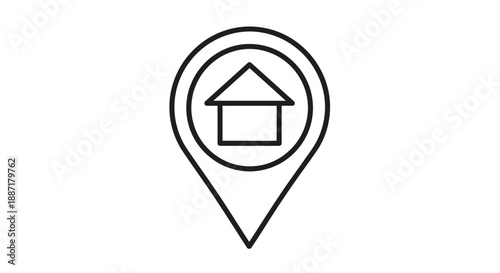 Home Location Pin Icon Free Download Home Location Pin Icon - GFXLoad