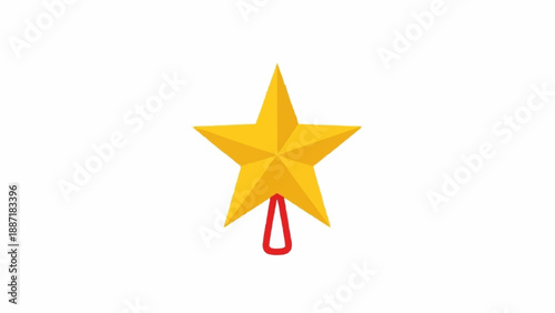Yellow Star Icon with Red Tag.