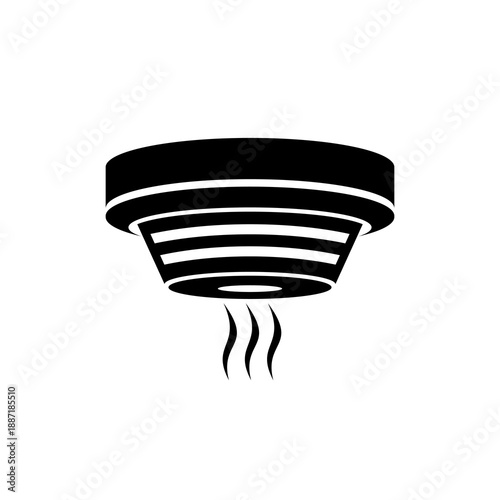 Smoke detector icon isolated on white background